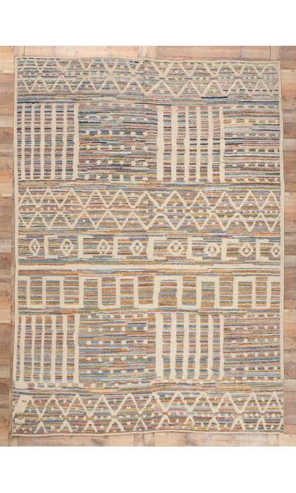 9 x 12 Colorful Modern Moroccan Rug 80995