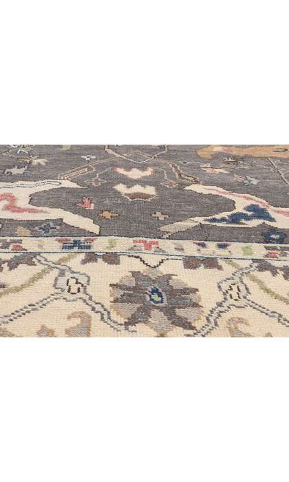 9 x 12 Earth-Tone Modern Oushak Rug 80989