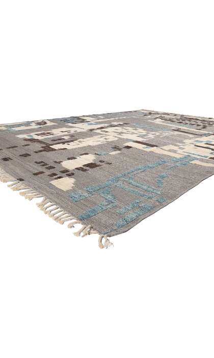 9 x 12 Modern Moroccan Rug High Low Pile 80985