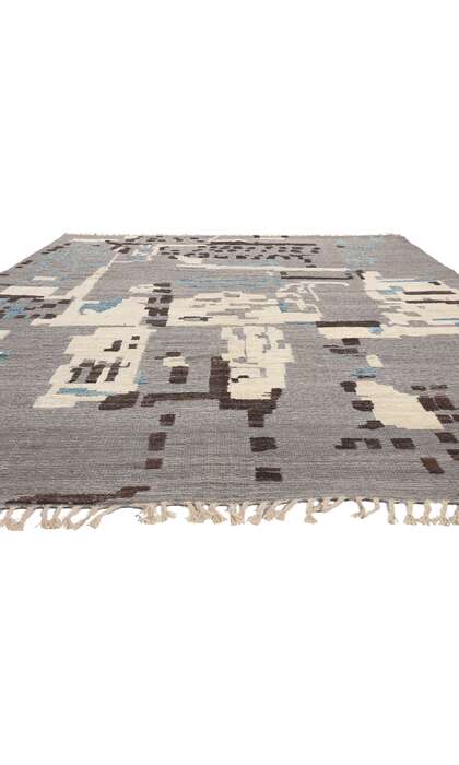 9 x 12 Modern Moroccan Rug High Low Pile 80985