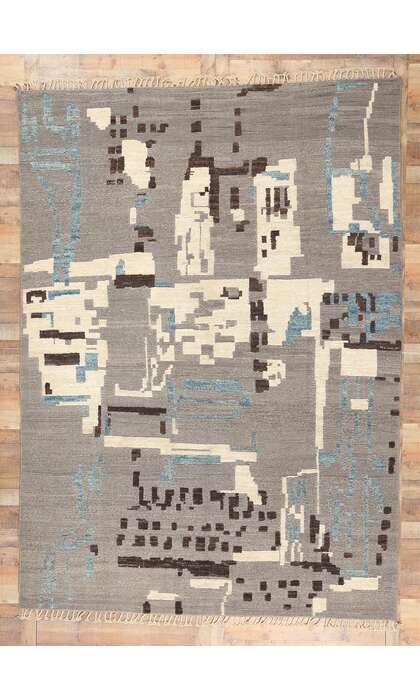 9 x 12 Modern Moroccan Rug High Low Pile 80985