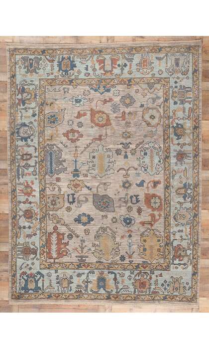 9 x 12 Modern Oushak Rug 81004