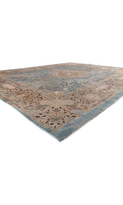 10 x 12 Vintage Persian Kashan Kashmar Rug 78591