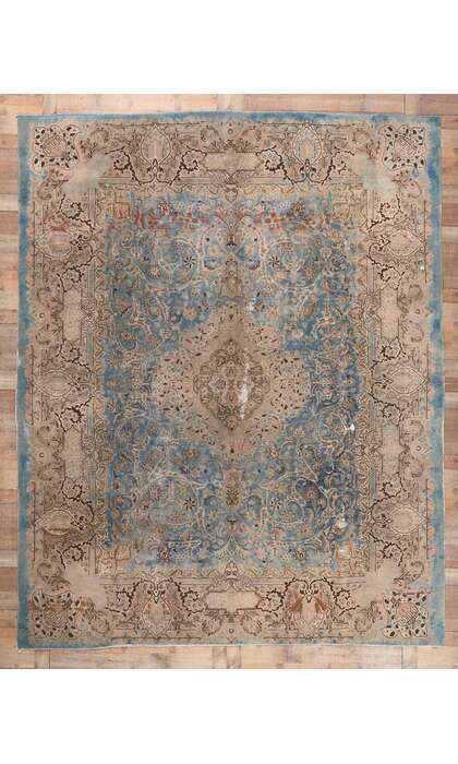 10 x 12 Vintage Persian Kashan Kashmar Rug 78591