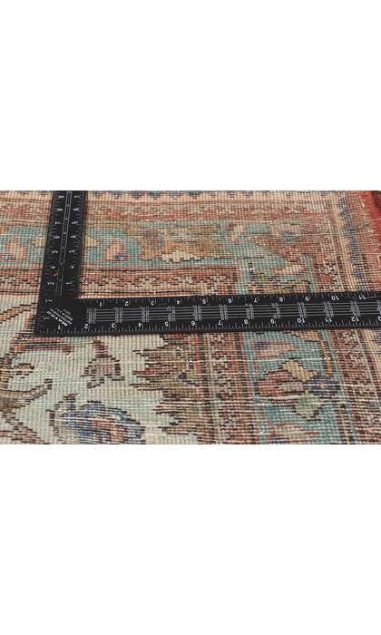 11 x 14 Rustic Vintage Persian Tabriz Rug 78590