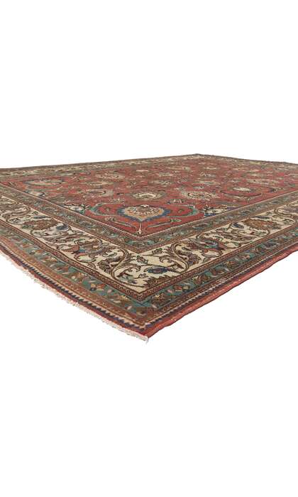 11 x 14 Rustic Vintage Persian Tabriz Rug 78590