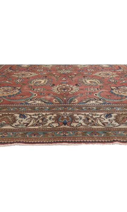 11 x 14 Rustic Vintage Persian Tabriz Rug 78590