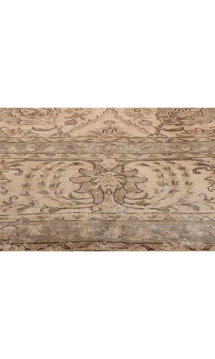 11 x 16 Earth-Tone Vintage Persian Tabriz Rug 78583