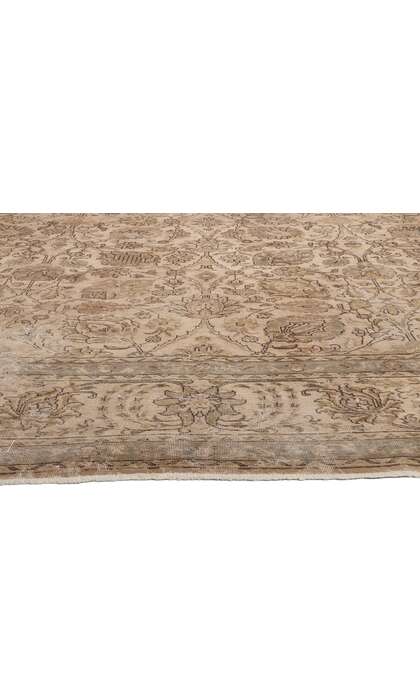 11 x 16 Earth-Tone Vintage Persian Tabriz Rug 78583