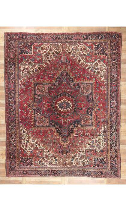 12 x 15 Large Antique Persian Heriz Rug 78540