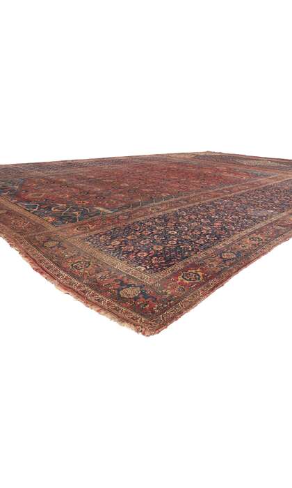 12 x 20 Antique Persian Bijar Triclinium Rug 78569