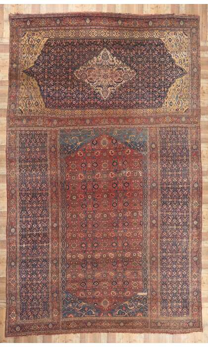 12 x 20 Antique Persian Bijar Triclinium Rug 78569
