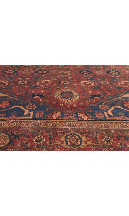 12 x 20 Antique Persian Bijar Triclinium Rug 78569
