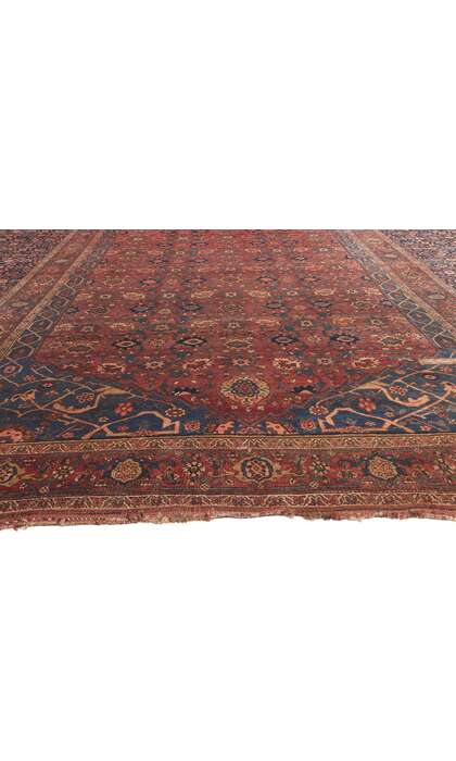 12 x 20 Antique Persian Bijar Triclinium Rug 78569