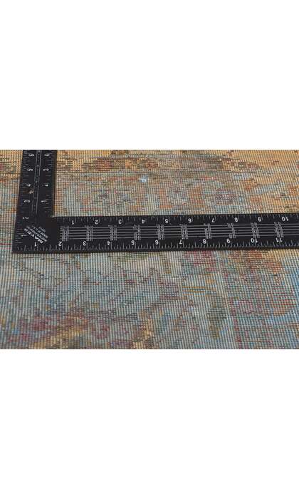 13 x 19 Vintage Persian Blue Overdyed Rug 78579