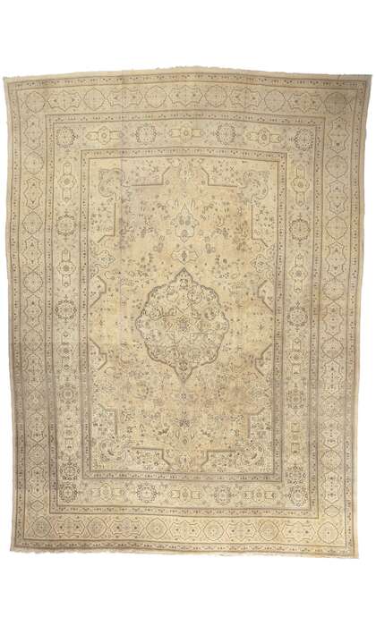 14 x 19 Vintage Persian Tabriz Rug 78595