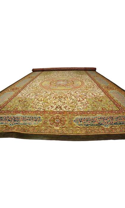 15 x 36 Antique Austrian Savonnerie Rug Oversized 72342