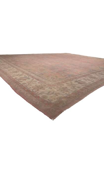 16 x 19 Antique Turkish Pink Oushak Rug 77746