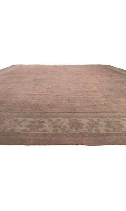 16 x 19 Antique Turkish Pink Oushak Rug 77746