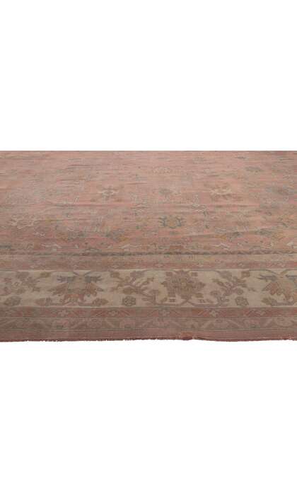 16 x 19 Antique Turkish Pink Oushak Rug 77746
