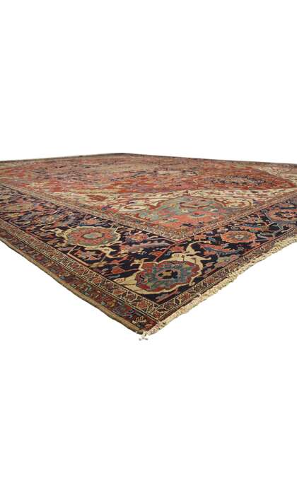 16 x 22 Antique Persian Serapi Rug 74044