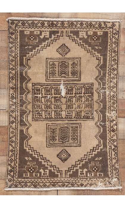 2 x 3 Distressed Antique Persian Hamadan Rug 78580