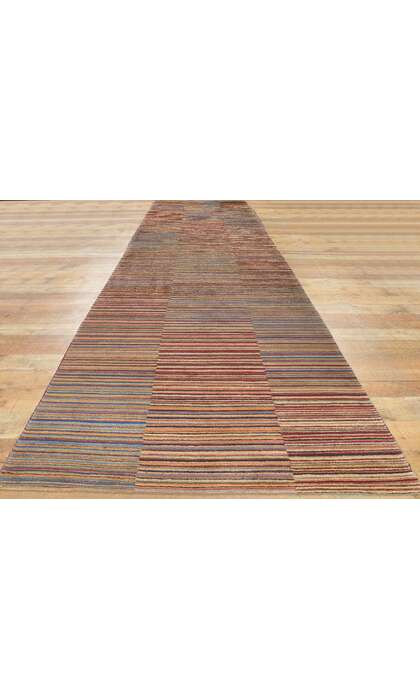 3 x 17 Colorful Striped Tibetan Runner Rug 78534
