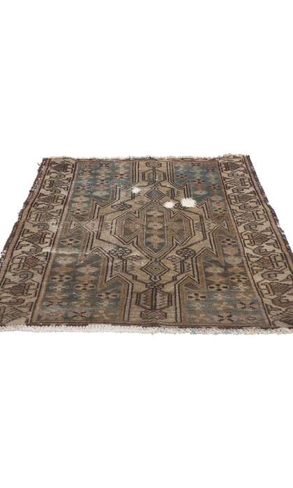 3 x 4 Distressed Antique Persian Hamadan Rugg 78581