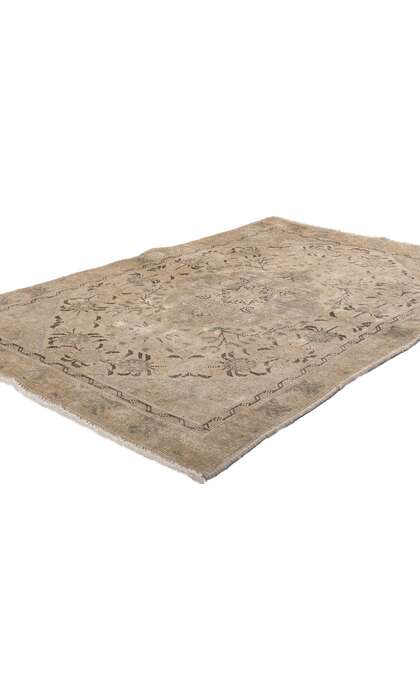 3 x 4 Distressed Vintage Persian Tabriz Rug 78575