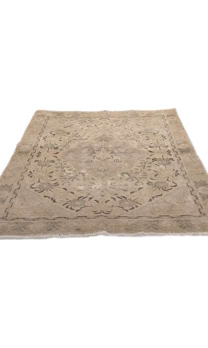 3 x 4 Distressed Vintage Persian Tabriz Rug 78575