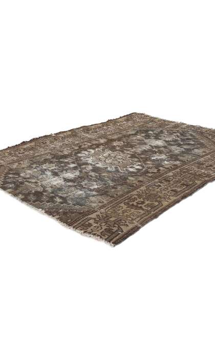 3 x 4 Distressed Antique Persian Hamadan Rug 78577