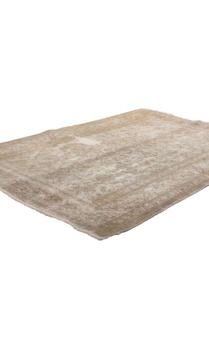 3 x 4 Distressed Vintage Persian Kashan Rug 78571