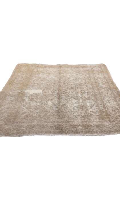 3 x 4 Distressed Vintage Persian Kashan Rug 78571