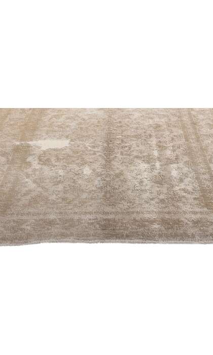 3 x 4 Distressed Vintage Persian Kashan Rug 78571