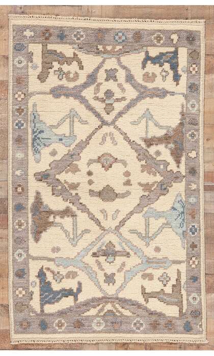 3 x 6 Small Modern Oushak Rug 80998