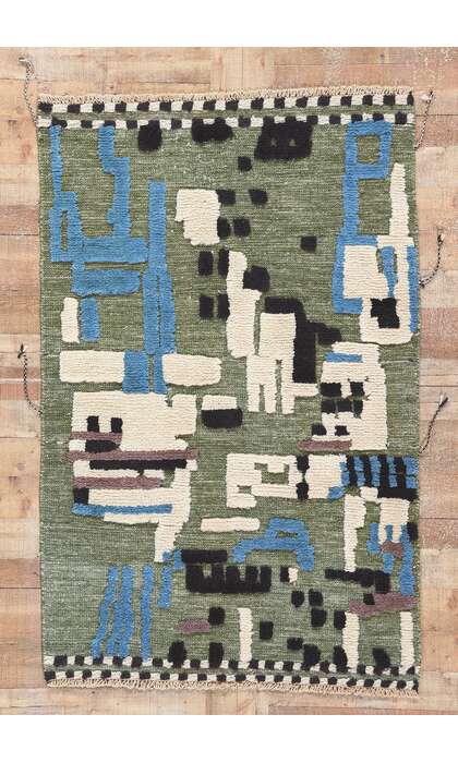 4 x 6 Modern Moroccan High-Low Rug 80993