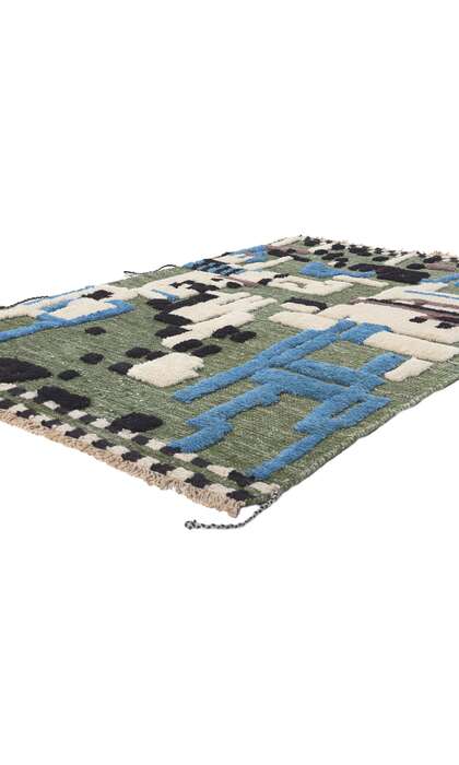 4 x 6 Modern Moroccan High-Low Rug 80993