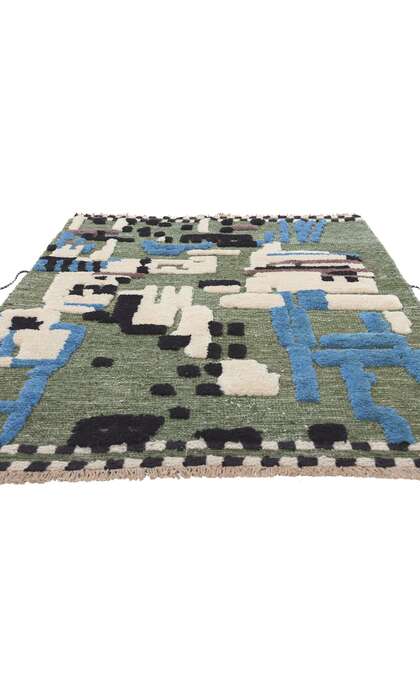 4 x 6 Modern Moroccan High-Low Rug 80993