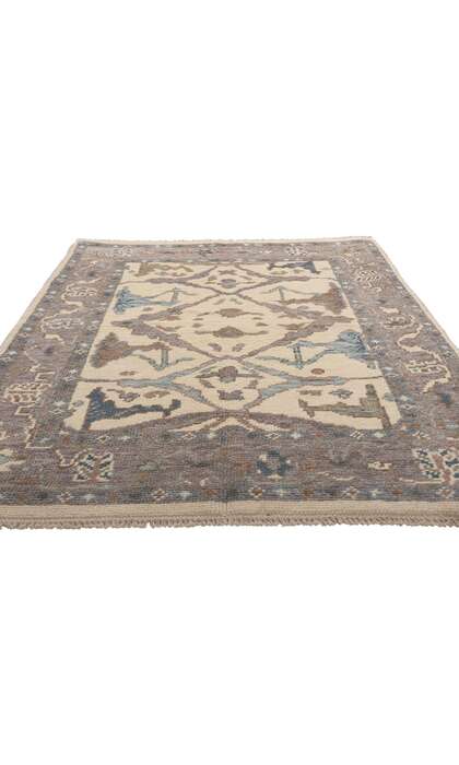 4 x 6 Modern Oushak Rug 80997
