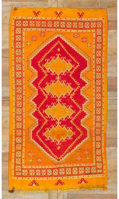 4 x 6 Vintage Taznakht Moroccan Rug 74570