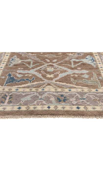4 x 7 Brown Modern Oushak Rug 81003