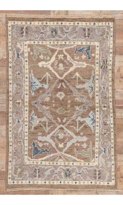 4 x 7 Brown Modern Oushak Rug 81003