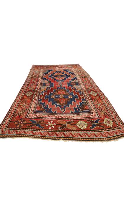 4 x 8 Antique Caucasian Kazak Rug 73080