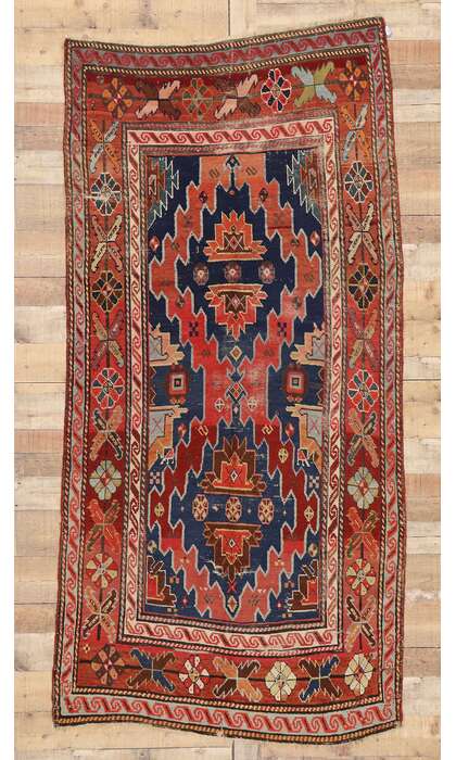 4 x 8 Antique Caucasian Kazak Rug 73080