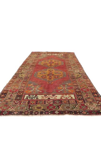 4 x 9 Vintage Turkish Oushak Rug 50068