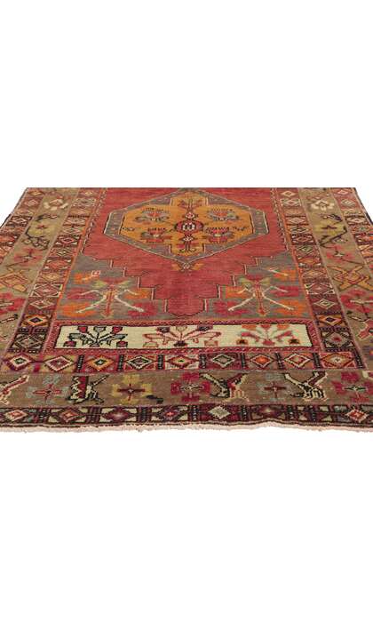 4 x 9 Vintage Turkish Oushak Rug 50068