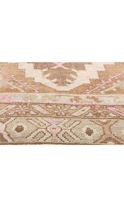 5 x 15 Earth-Tone Vintage Oushak Rug 53708