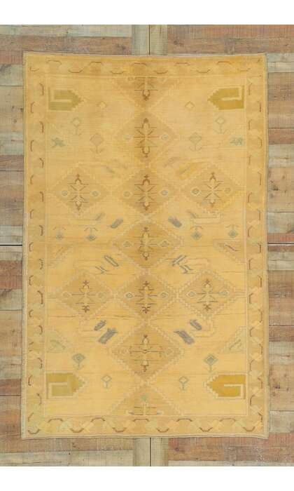 5 x 7 Vintage Turkish Oushak Rug 51342