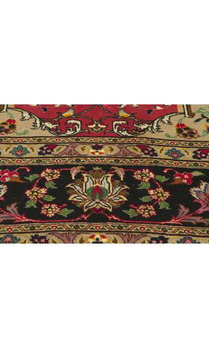 5 x 7 Vintage Persian Silk Tabriz Rug 74399