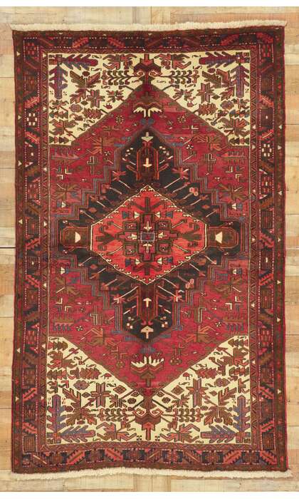 5 x 8 Vintage Persian Heriz Rug 75304